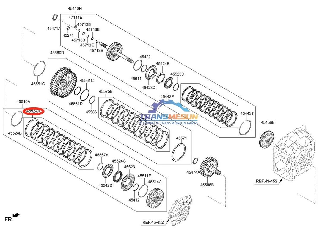 Neue A6MF2-2 Automatikgetriebe Teile Kupplungsplatte 455253F800 für KIA 2011-2024 Sportage 2.4L